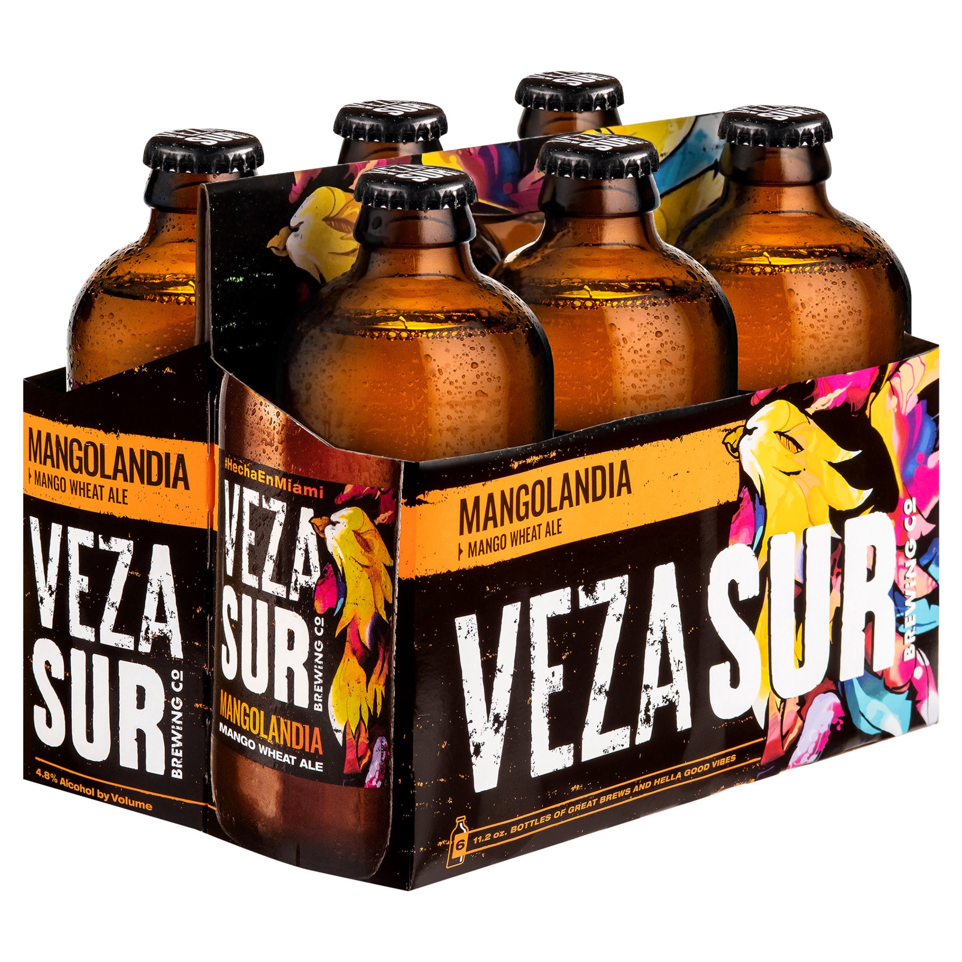 slide 1 of 3, Veza Sur Brewing Co. Mangolandia Mango Blonde Ale, 6 Pack 11.2 fl. oz. Bottles, 6 ct