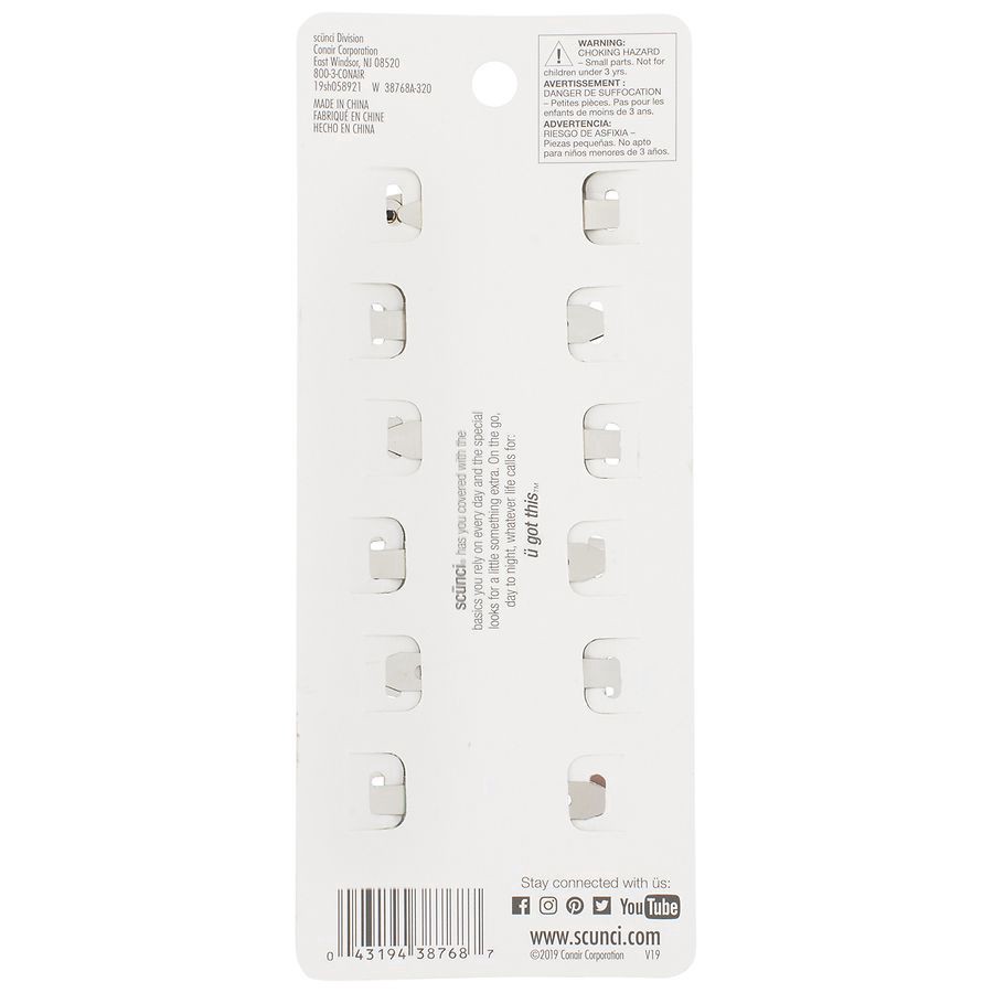 slide 5 of 5, scünci Scunci Effortless Beauty Clippies, 6 ct