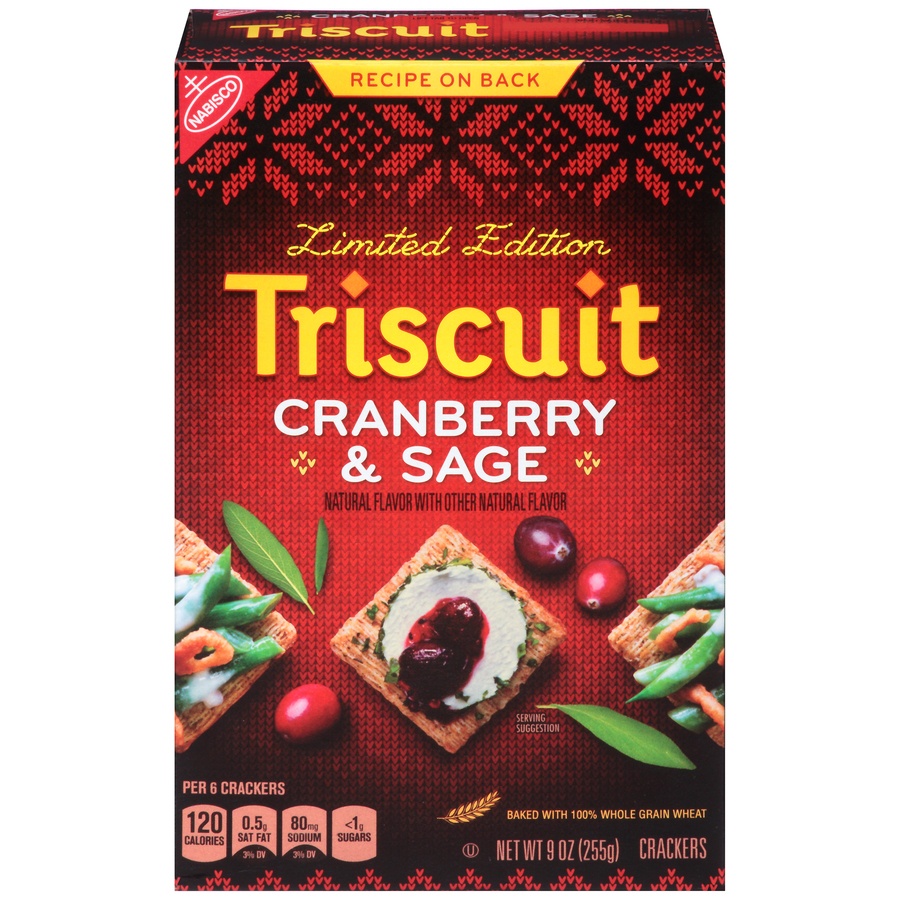 slide 1 of 1, Triscuit Cranberry & Sage Snack, 9 oz