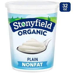 Stonyfield Organic Nonfat Yogurt, Plain, 32 oz.