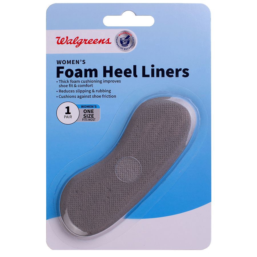 slide 1 of 1, Walgreens Women's Foam Heel Liners, 1 pair