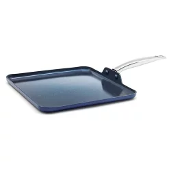 Blue Diamond Ceramic Nonstick Square Griddle - Blue