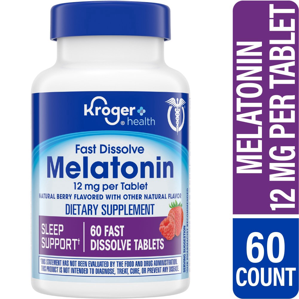 slide 2 of 5, Kroger Melatonin 12 Mg Fast Dissolve Tablets, 60 ct