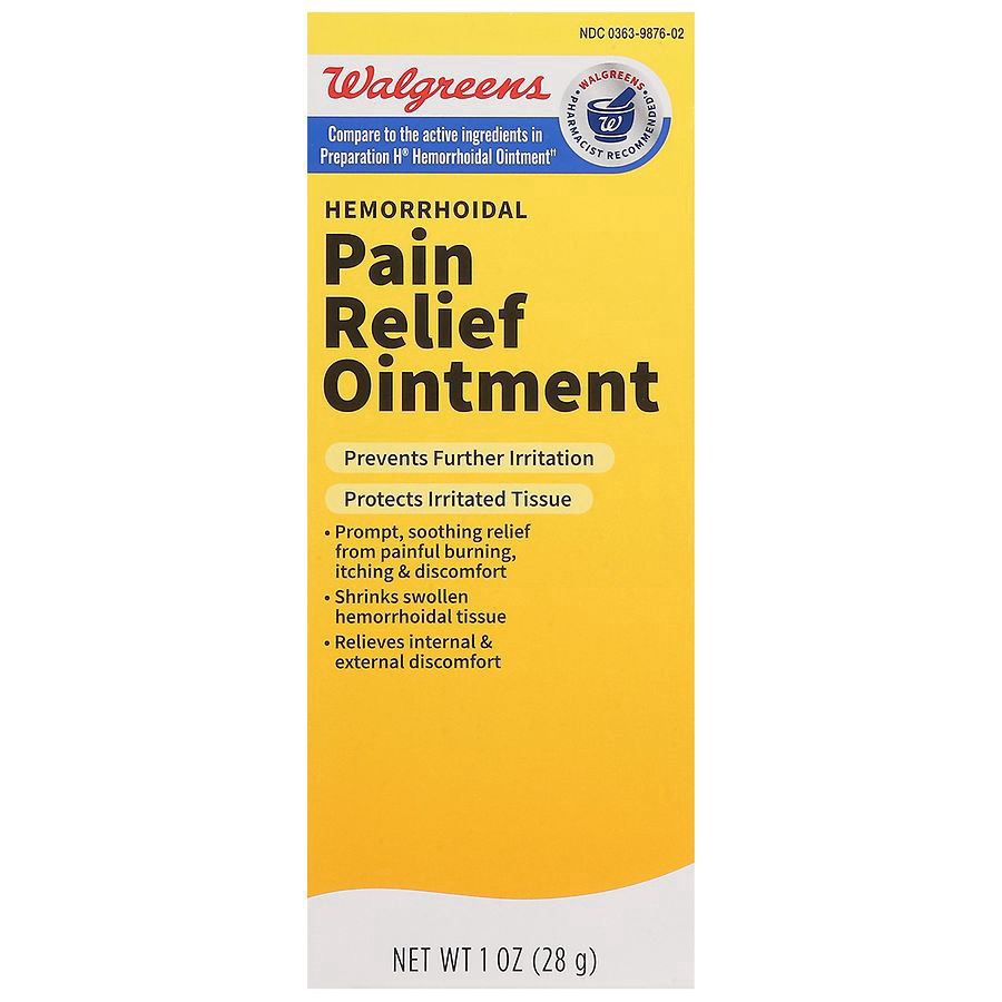 slide 1 of 3, Walgreens Hemorrhoidal Pain Relief Ointment, 1 oz