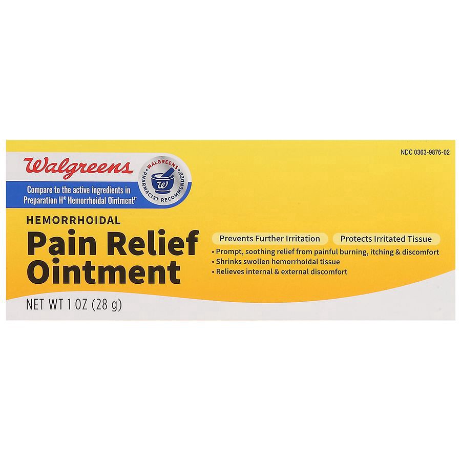 slide 2 of 3, Walgreens Hemorrhoidal Pain Relief Ointment, 1 oz