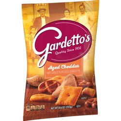 Gardetto's Snack Mix, Aged Cheddar, Pub and Party Mix, 8.6 oz Bag