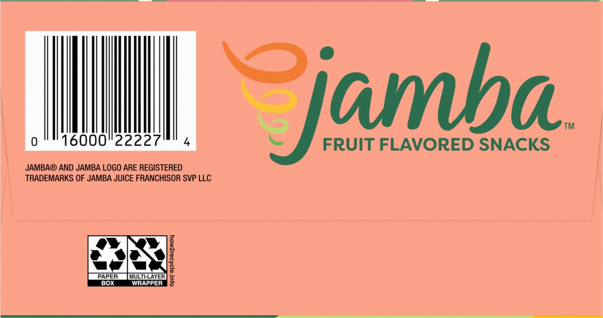 slide 6 of 13, Jamba Fruit Flavored Snacks, Strawberry Surf Rider, Smoothie Inspired Flavors, Gluten Free Snack, 16.8 oz (14 Pouches), 14 ct