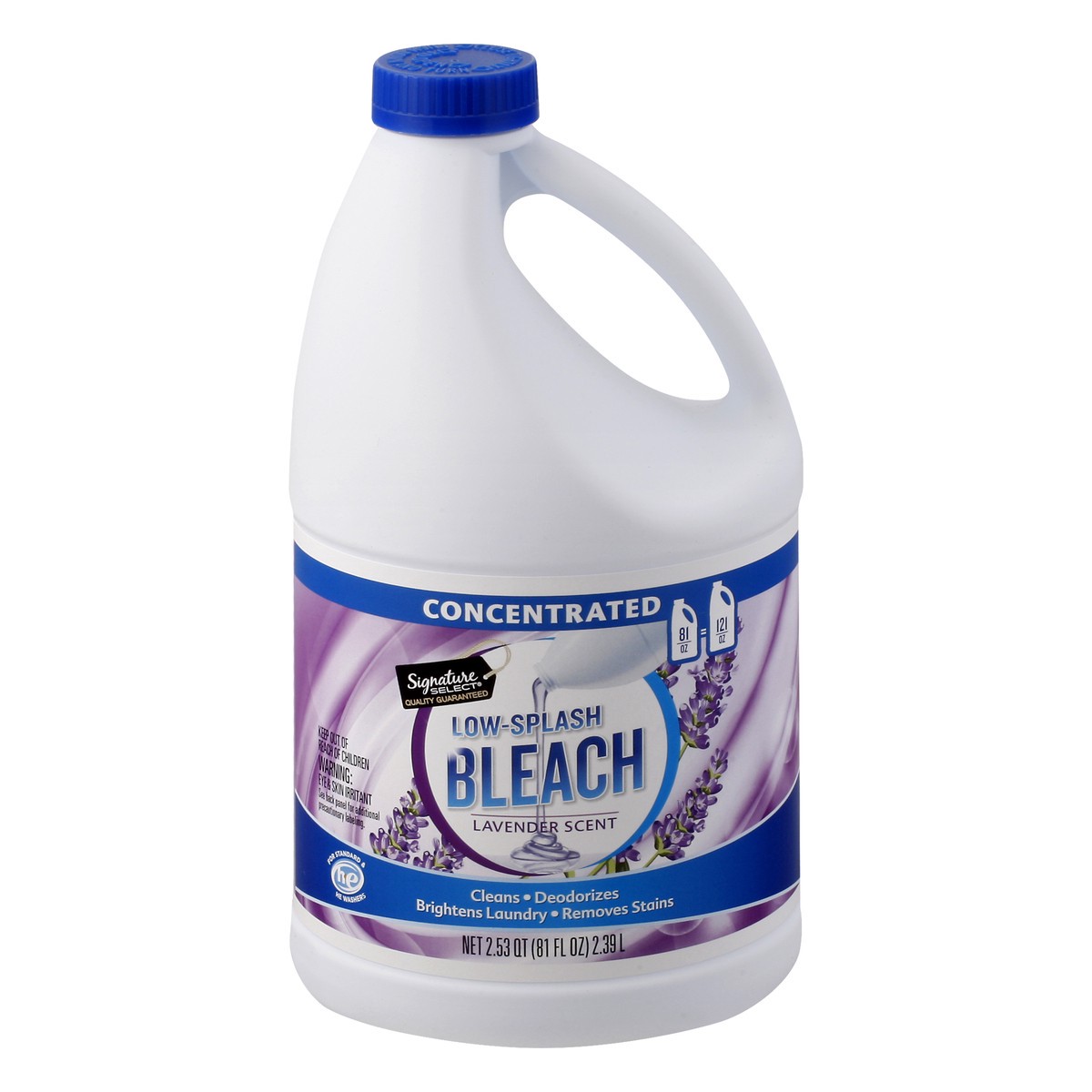 Signature Select Concentrated Low-Splash Lavender Scent Bleach 2.53 qt ...