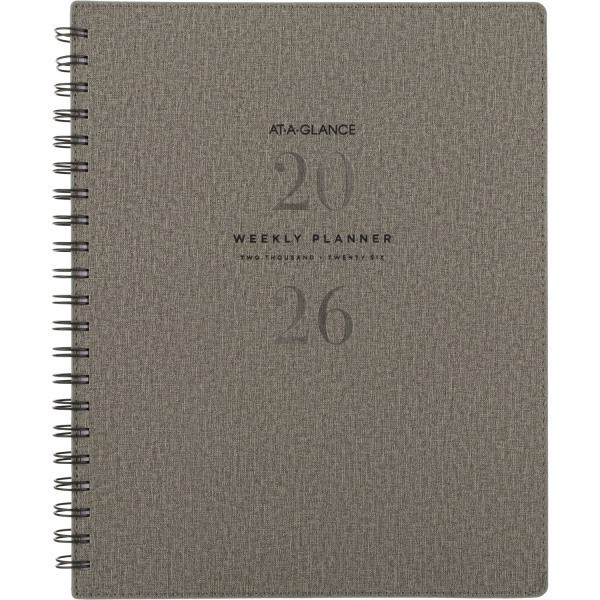 slide 9 of 10, AT-A-GLANCE® Signature 2026 Weekly Monthly Planner, Gray, Large, 8 1/2"" x 11"", 1 ct