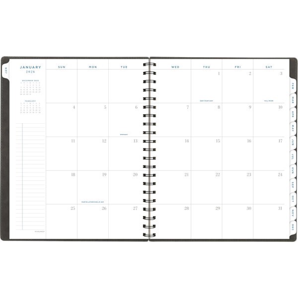 slide 7 of 10, AT-A-GLANCE® Signature 2026 Weekly Monthly Planner, Gray, Large, 8 1/2"" x 11"", 1 ct