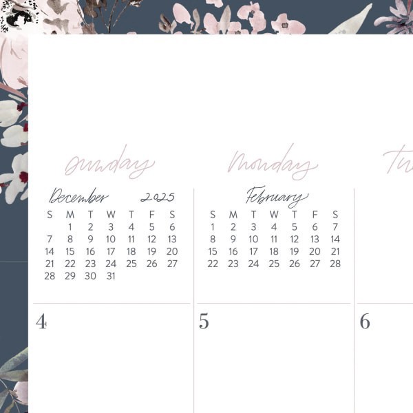 slide 5 of 7, Cambridge Leah Bisch™ for Cambridge® 2026 Monthly Wall Calendar, Calista Floral, Medium, 15"" x 12"", 1 ct