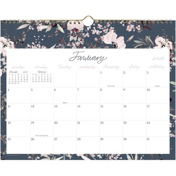 slide 3 of 7, Cambridge Leah Bisch™ for Cambridge® 2026 Monthly Wall Calendar, Calista Floral, Medium, 15"" x 12"", 1 ct