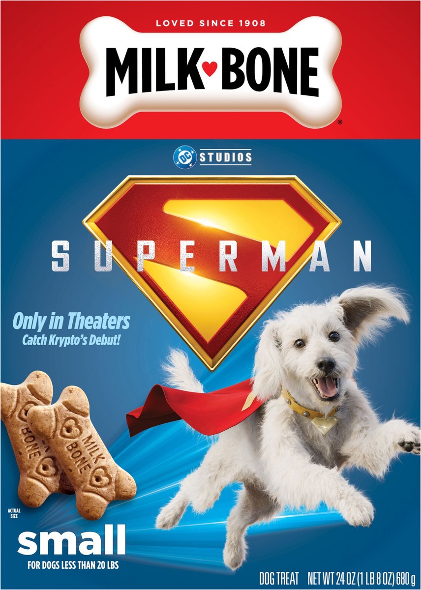 slide 2 of 14, Milk-Bone Original Dog Biscuits, Small Dog Treats, Limited-Edition Superman Movie Box, 24 Oz., 24 oz