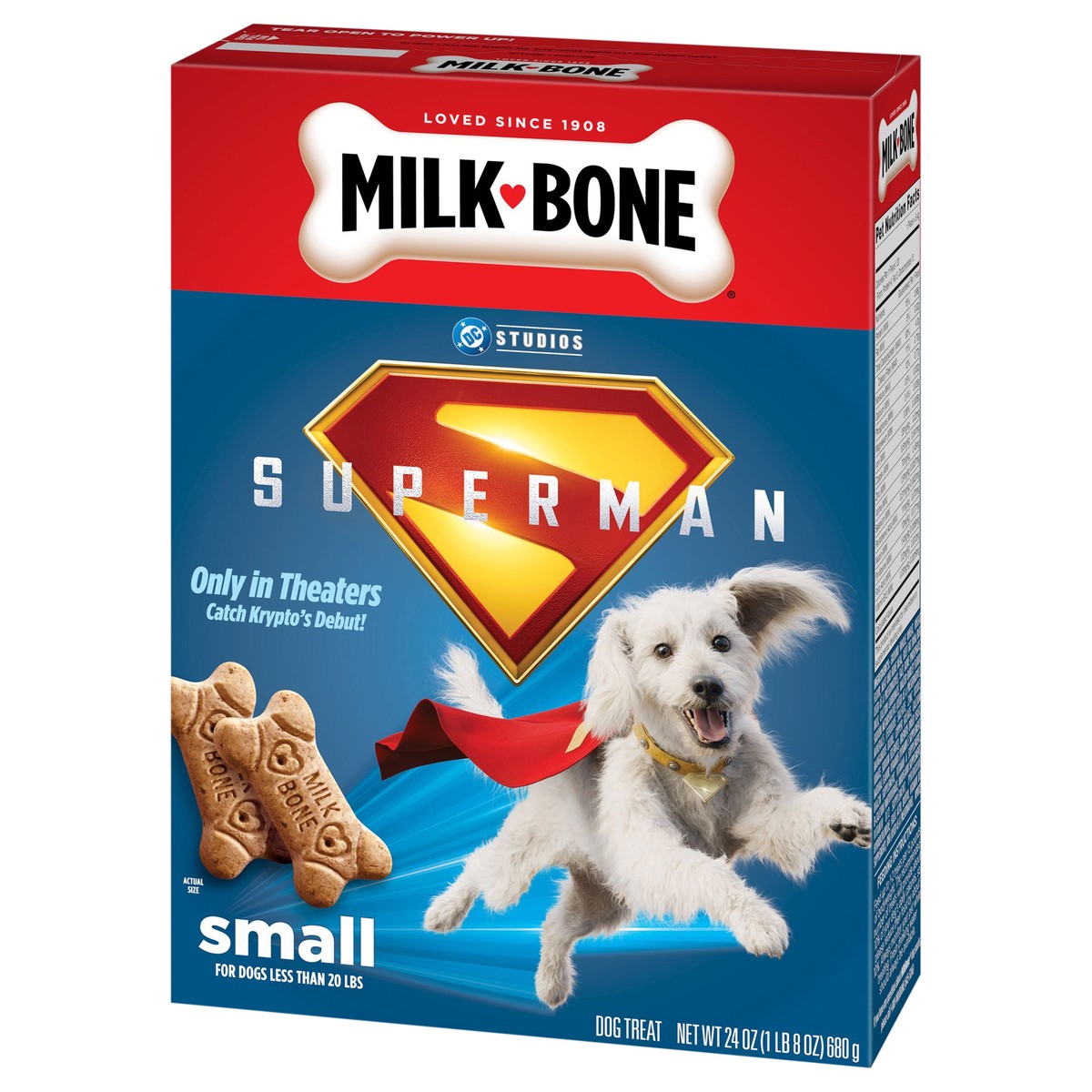 slide 10 of 14, Milk-Bone Original Dog Biscuits, Small Dog Treats, Limited-Edition Superman Movie Box, 24 Oz., 24 oz
