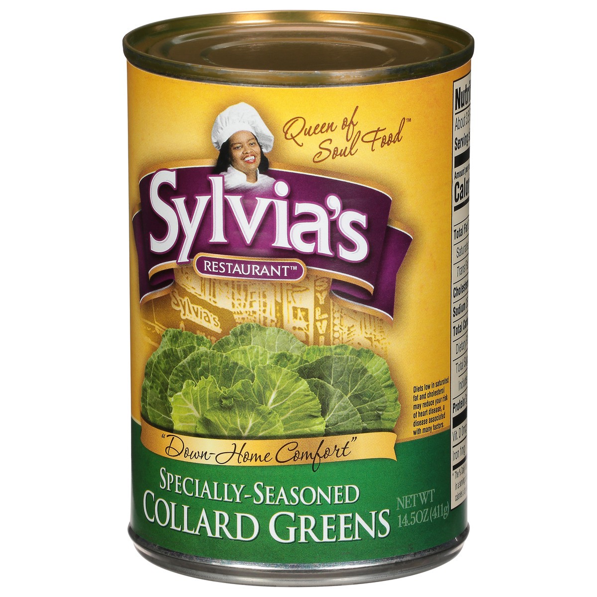 slide 6 of 9, Sylvia's Sylvias Collard Greens Spec Seasoned, 14.5 oz