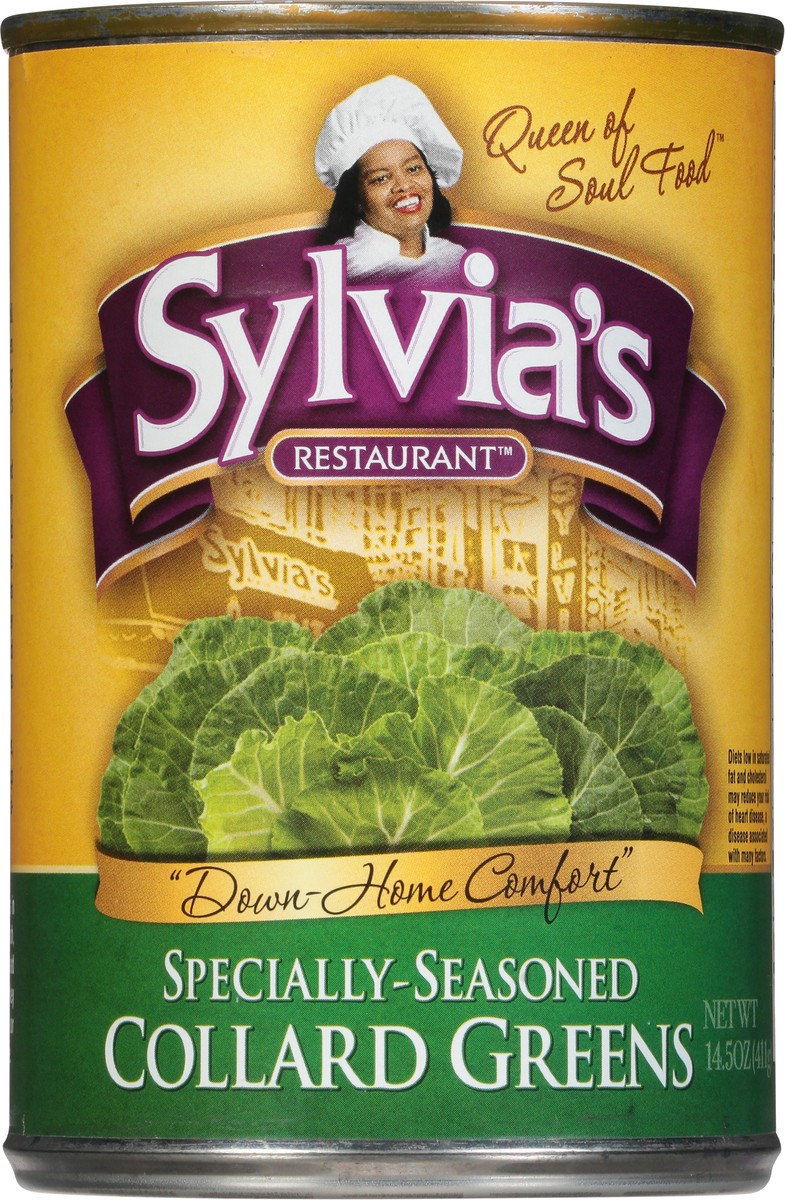 slide 9 of 9, Sylvia's Sylvias Collard Greens Spec Seasoned, 14.5 oz