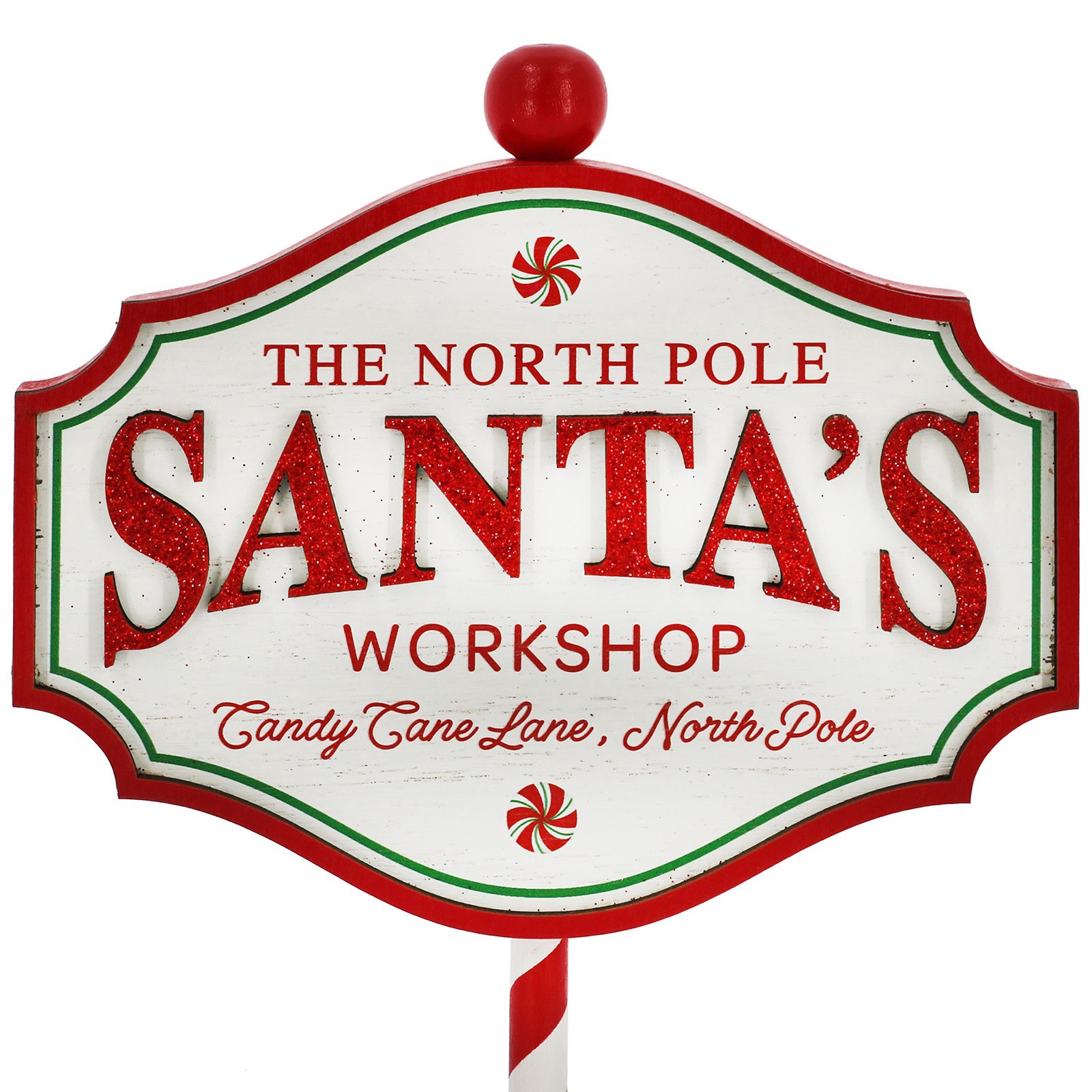 slide 3 of 4, 8" Santa's Workshop Tabletop Sign By Ashland, 6.9 in x 2.75 in x 8 in