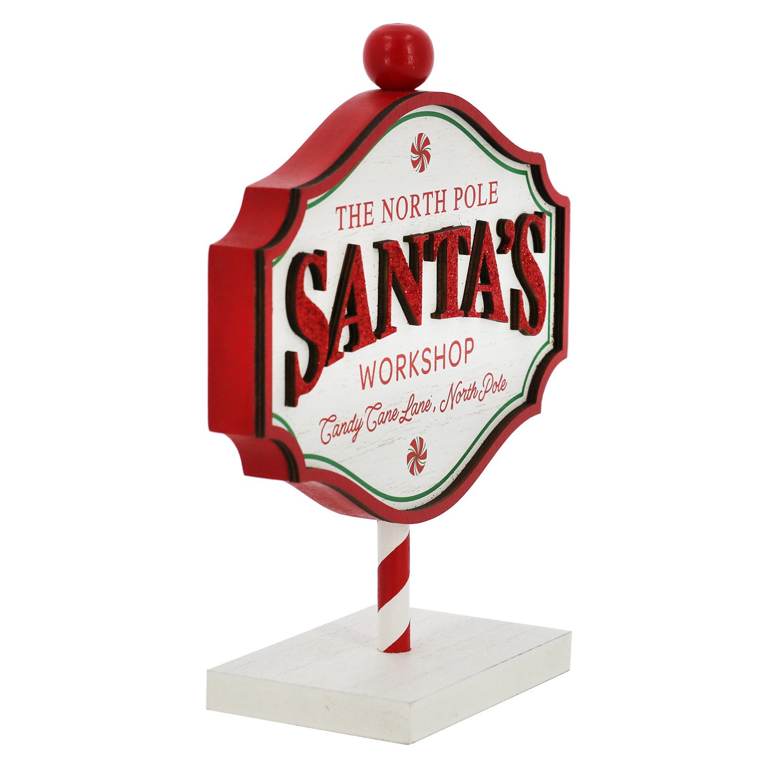 slide 4 of 4, 8" Santa's Workshop Tabletop Sign By Ashland, 6.9 in x 2.75 in x 8 in