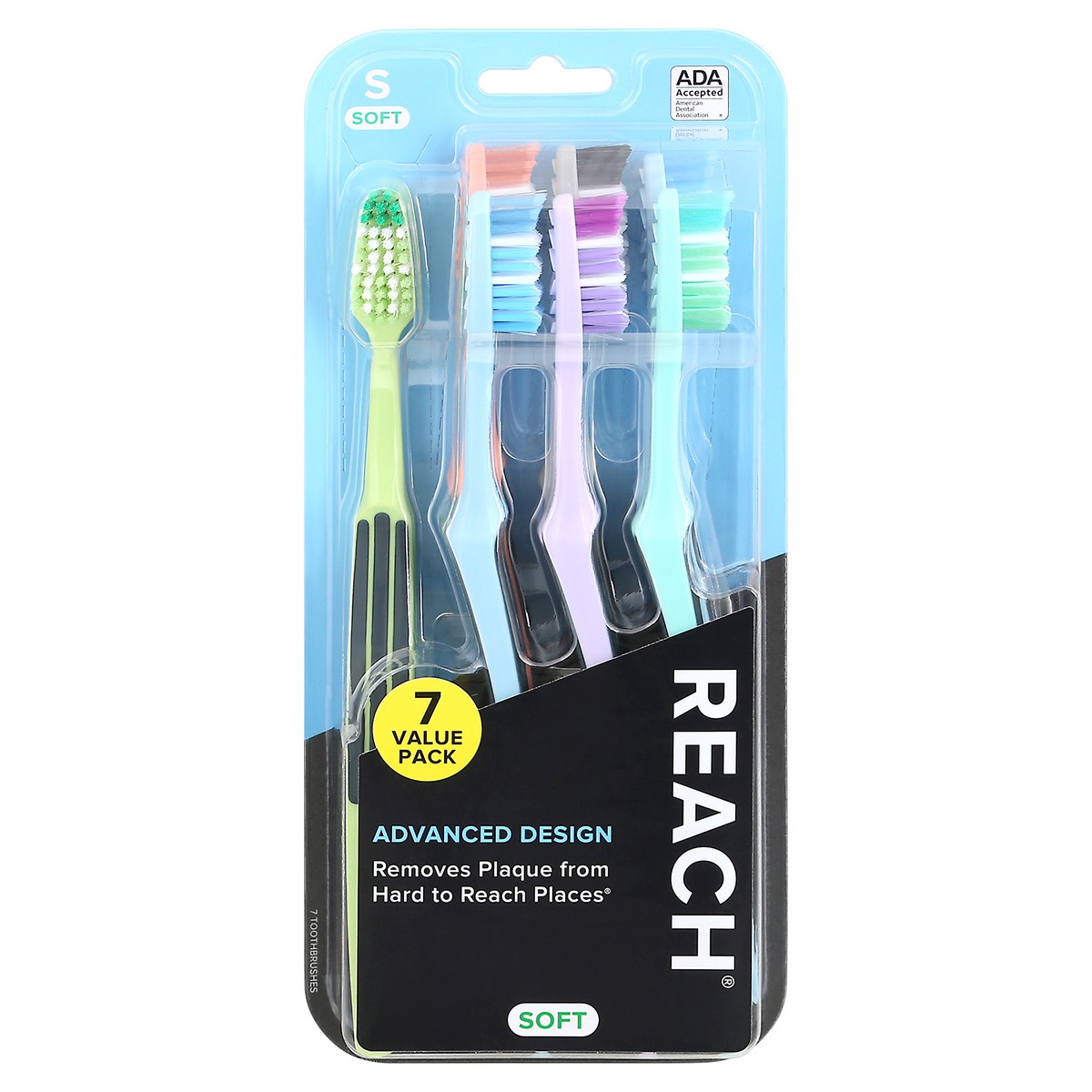 slide 1 of 10, Reach Toothbrush Advanced, 7 ct