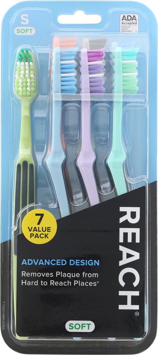slide 5 of 10, Reach Toothbrush Advanced, 7 ct