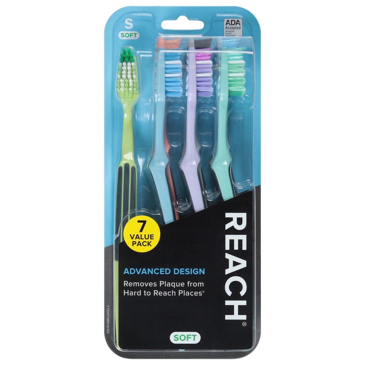 slide 1 of 10, REACH Soft Toothbrushes Value Pack 7 ea, 7 ct