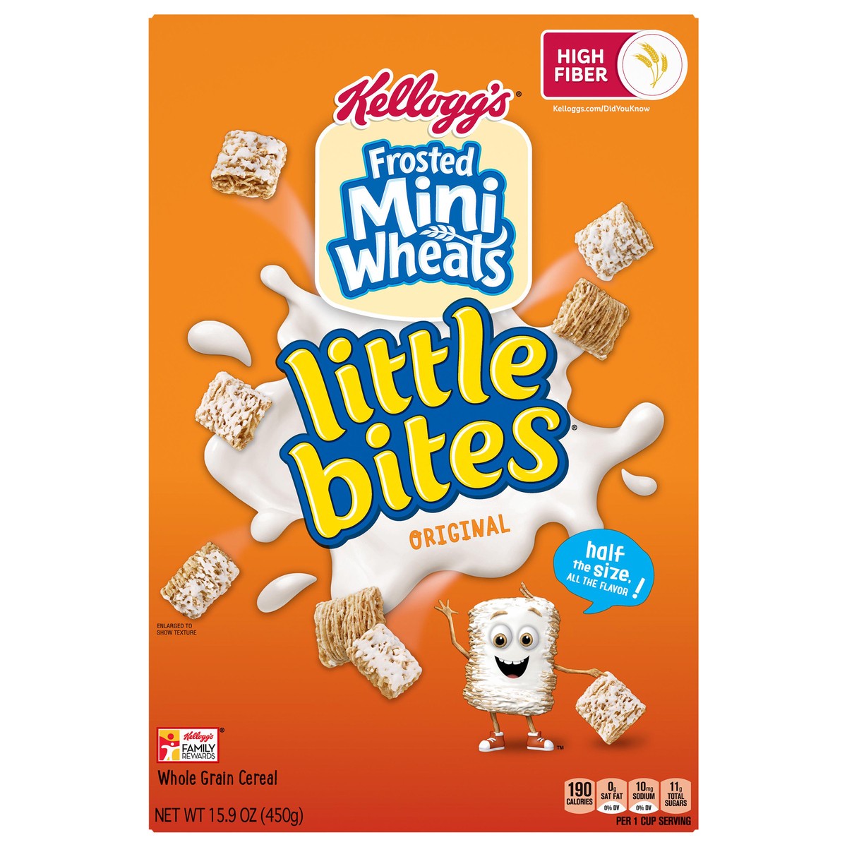 slide 1 of 8, Kellogg's Mini-Wheats Little Bites Original Cereal, 15.9 oz
