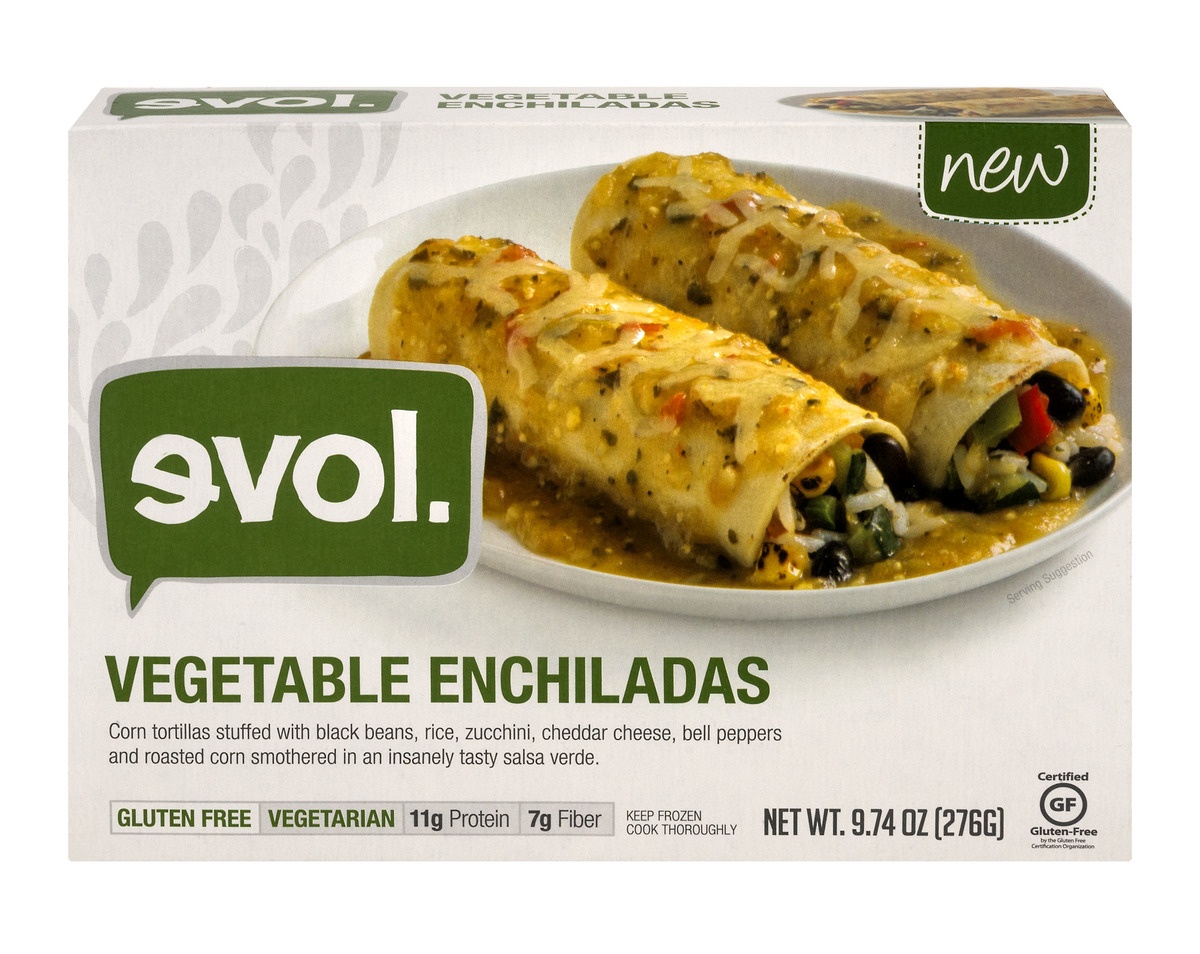 slide 1 of 1, EVOL Vegetable Enchiladas, 9.74 oz