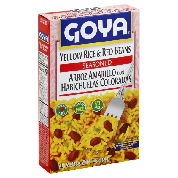 slide 1 of 1, Goya Yellow Rice & Red Beans 7 oz, 7 oz