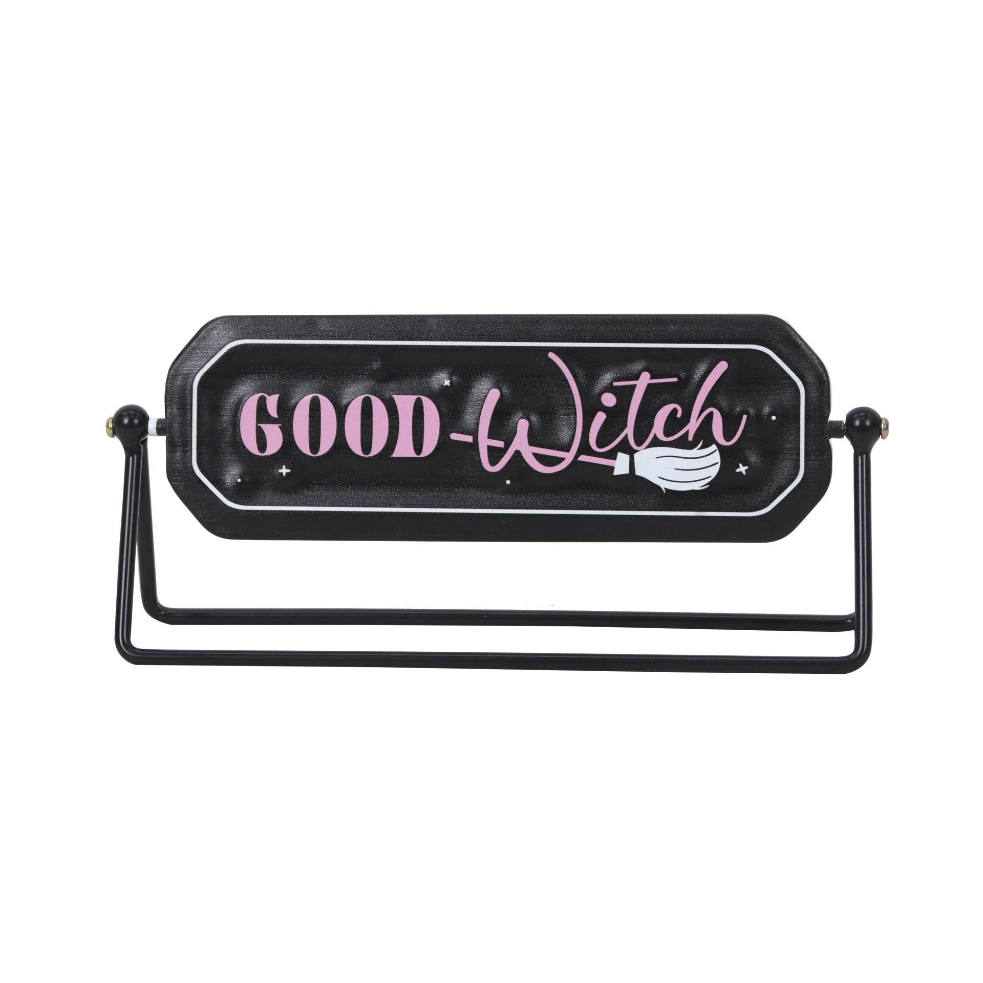 slide 2 of 2, 9" Good Witch Bad Witch Double-Sided Tabletop Sign By Ashland, 9 in