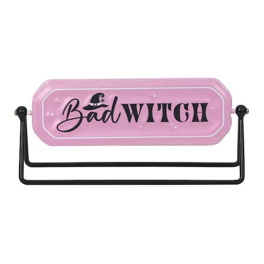 slide 1 of 2, 9" Good Witch Bad Witch Double-Sided Tabletop Sign By Ashland, 9 in