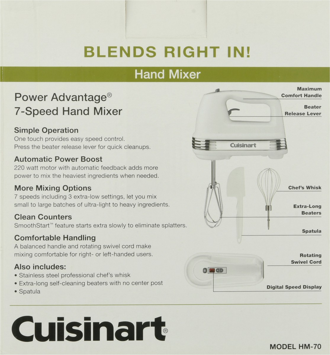 slide 5 of 9, Cuisinart 7-Speed Power Advantage Hand Mixer 1 ea, 1 ct