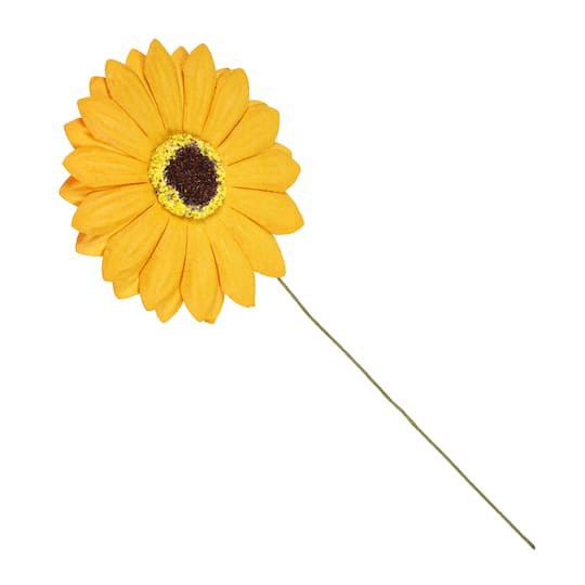 slide 1 of 3, Yellow Sunflower Paper Flowers By Recollections, 4ct., 4 ct