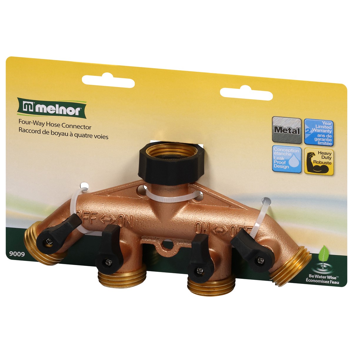 slide 4 of 12, Melnor Four-Way Hose Connector 1 ea, 1 ct