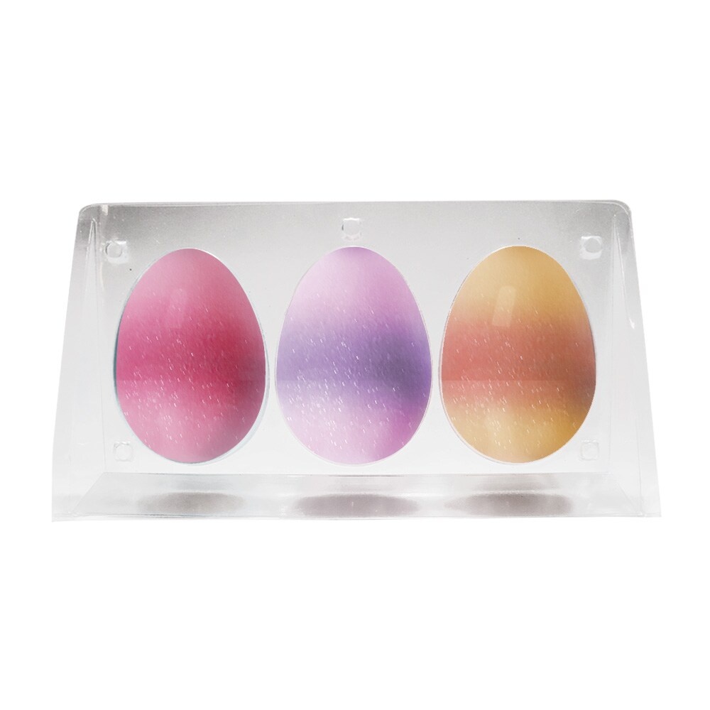slide 1 of 1, Holiday Home Glitter Ombre Eggs - 3 Pack - Orange/Purple/Pink, 4.5 in
