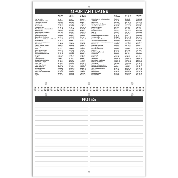 slide 2 of 9, AT-A-GLANCE® Contemporary 2026 Monthly Wall Calendar, Small, 11"" x 8 1/2"", 1 ct