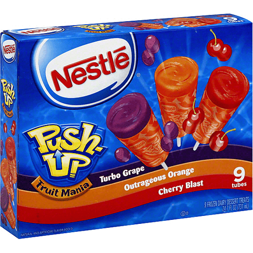 slide 1 of 1, Nestlé Pushup Variety Sherbert, 9 ct