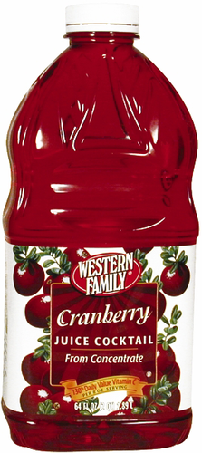 slide 1 of 1, Western Family Cranberry Juice Cocktail - 64 oz, 64 oz