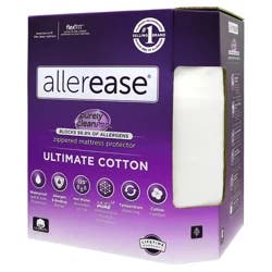 AllerEase Ultimate Cotton Allergy and Bedbug Zippered Mattress Protector