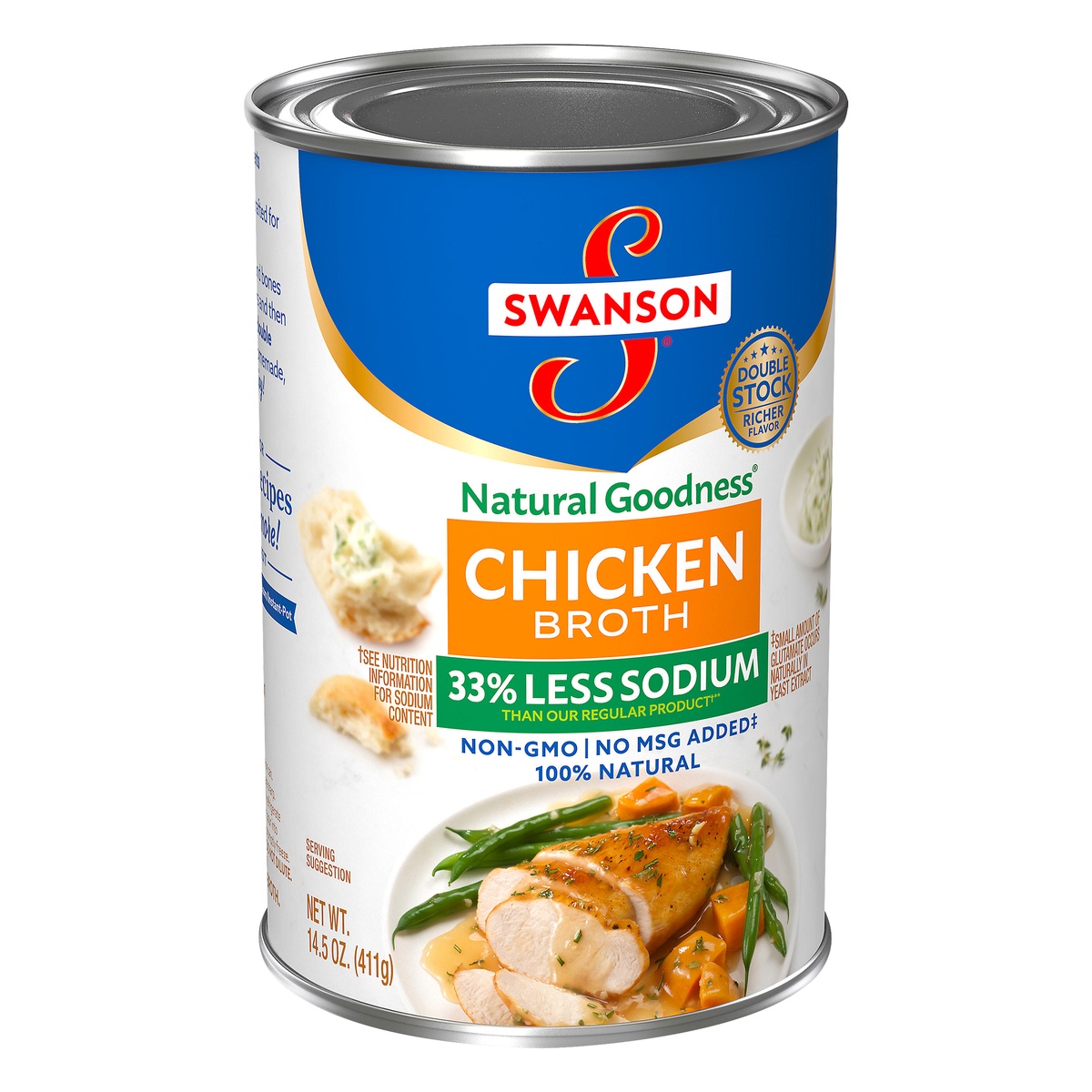 slide 2 of 10, Swanson Natural Goodness 100% Natural Low Sodium Chicken Broth, 14.5 oz