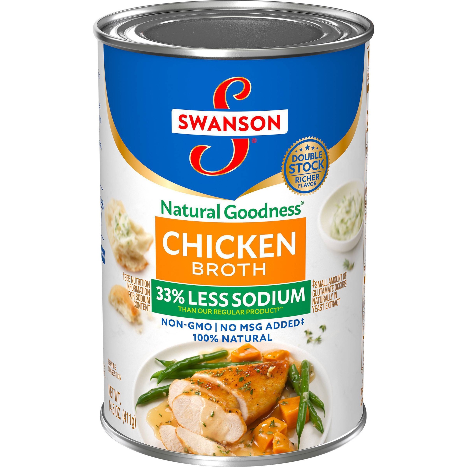 slide 1 of 10, Swanson Natural Goodness 100% Natural Low Sodium Chicken Broth, 14.5 oz