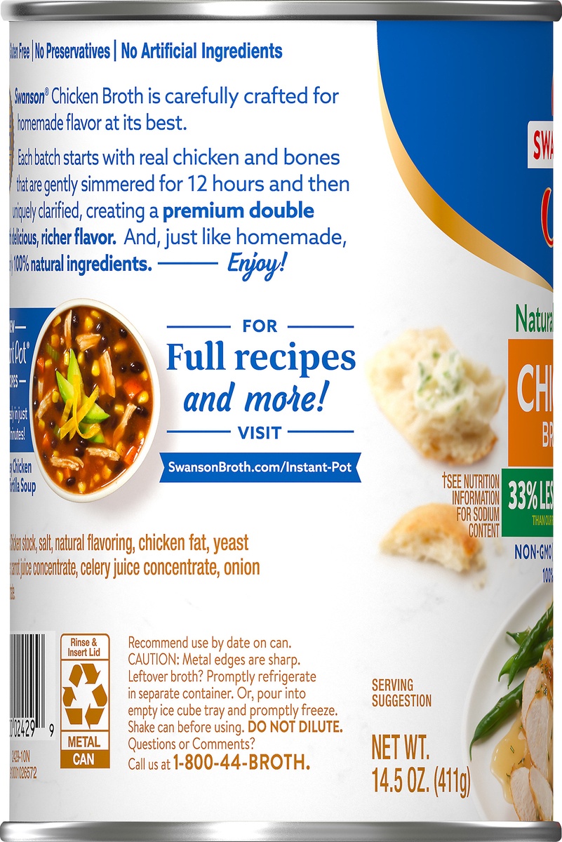 slide 7 of 10, Swanson Natural Goodness 100% Natural Low Sodium Chicken Broth, 14.5 oz
