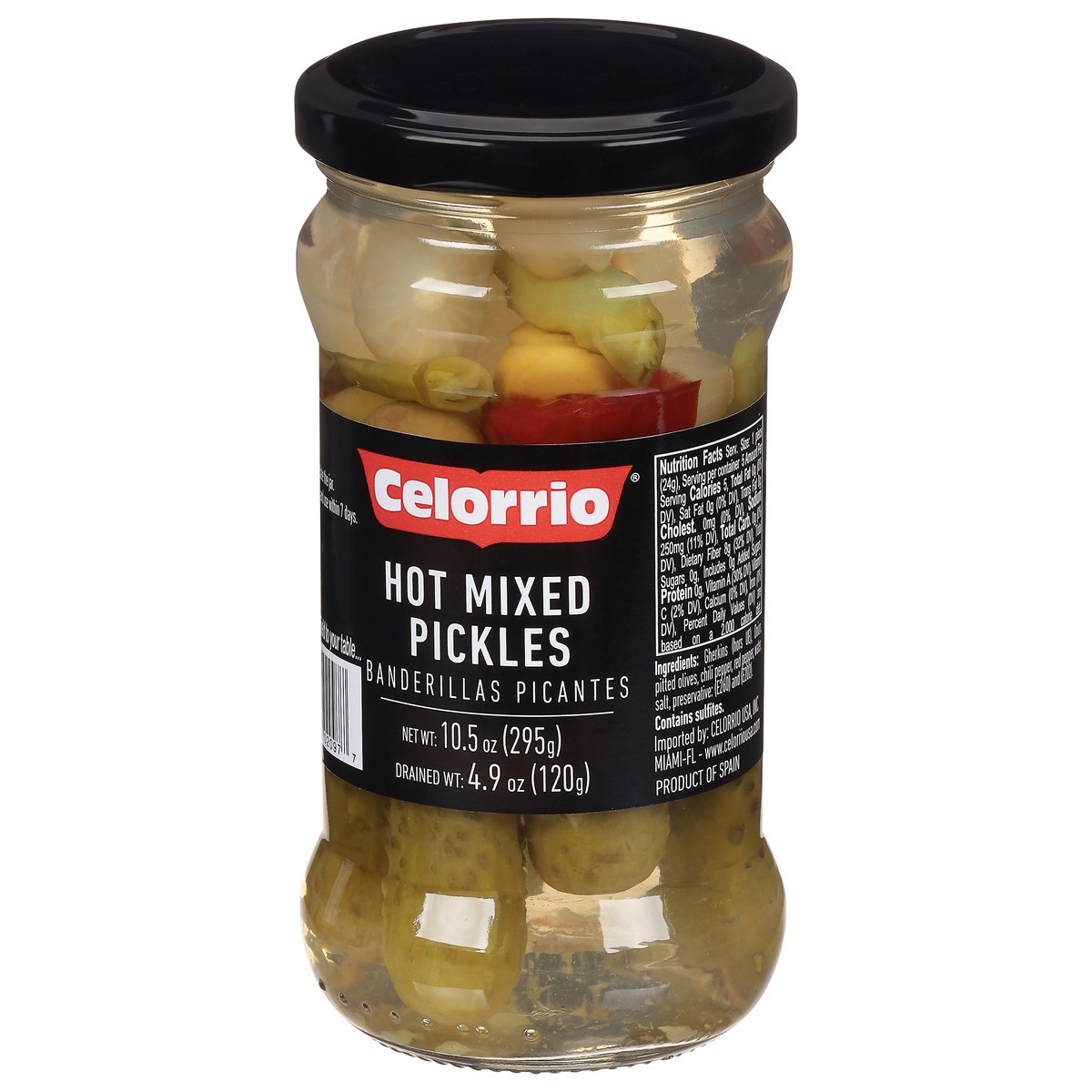 slide 7 of 9, Celorrio Hot Mixed Pickles 10.5 oz, 10.5 oz