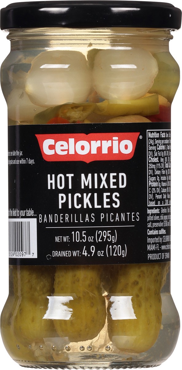 slide 9 of 9, Celorrio Hot Mixed Pickles 10.5 oz, 10.5 oz