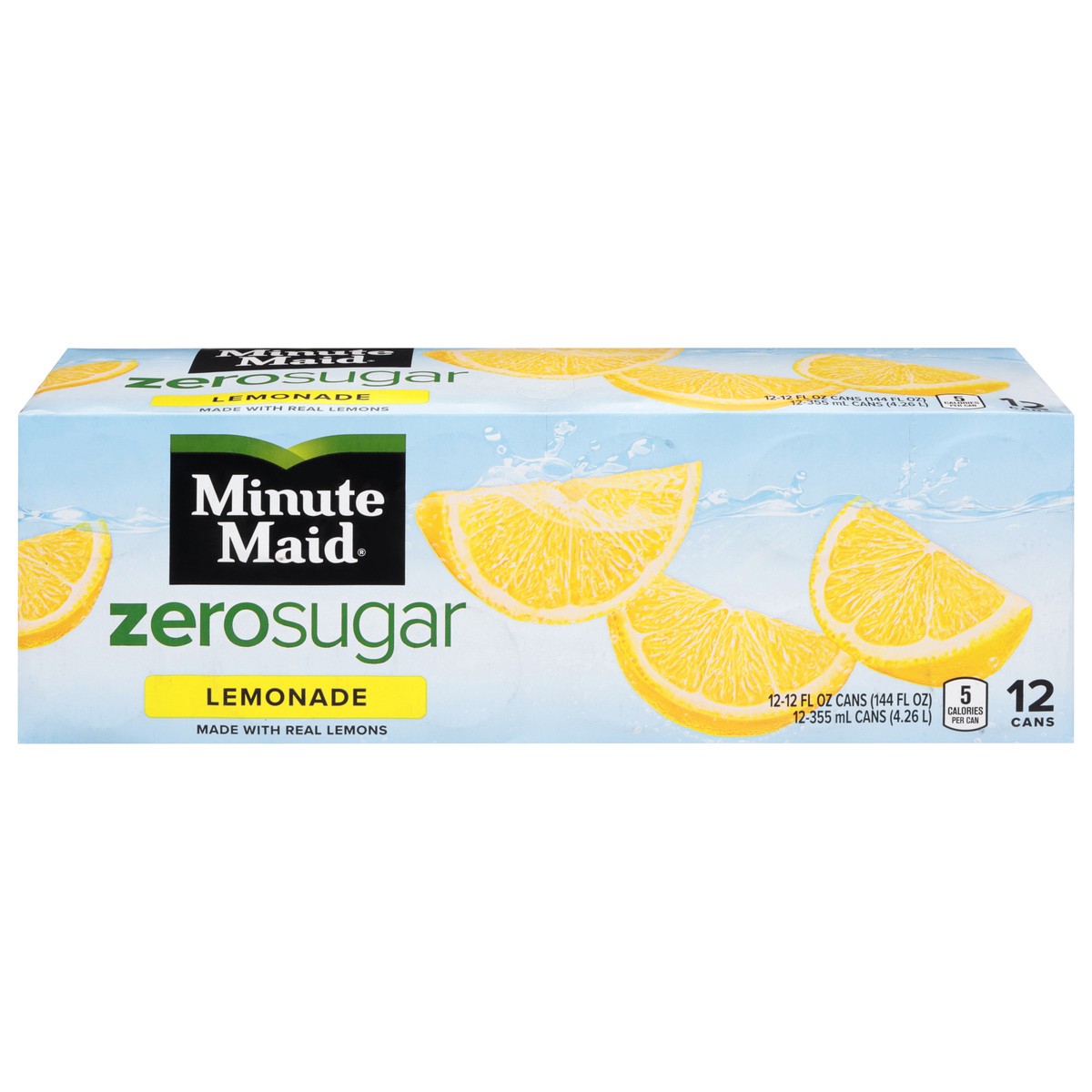 slide 1 of 5, Minute Maid Zero Sugar Lemonade 12 - 12 fl oz Cans, 12 ct