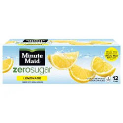 Minute Maid Zero Sugar Lemonade Fridge Pack Cans, 12 fl oz, 12 Pack