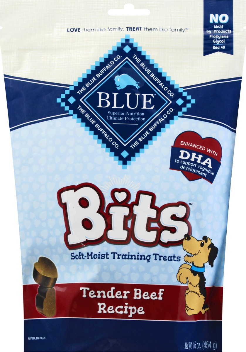 slide 1 of 9, Blue Buffalo Blue Bits Natural Tender Beef Recipe Training Treats 16 oz, 16 oz