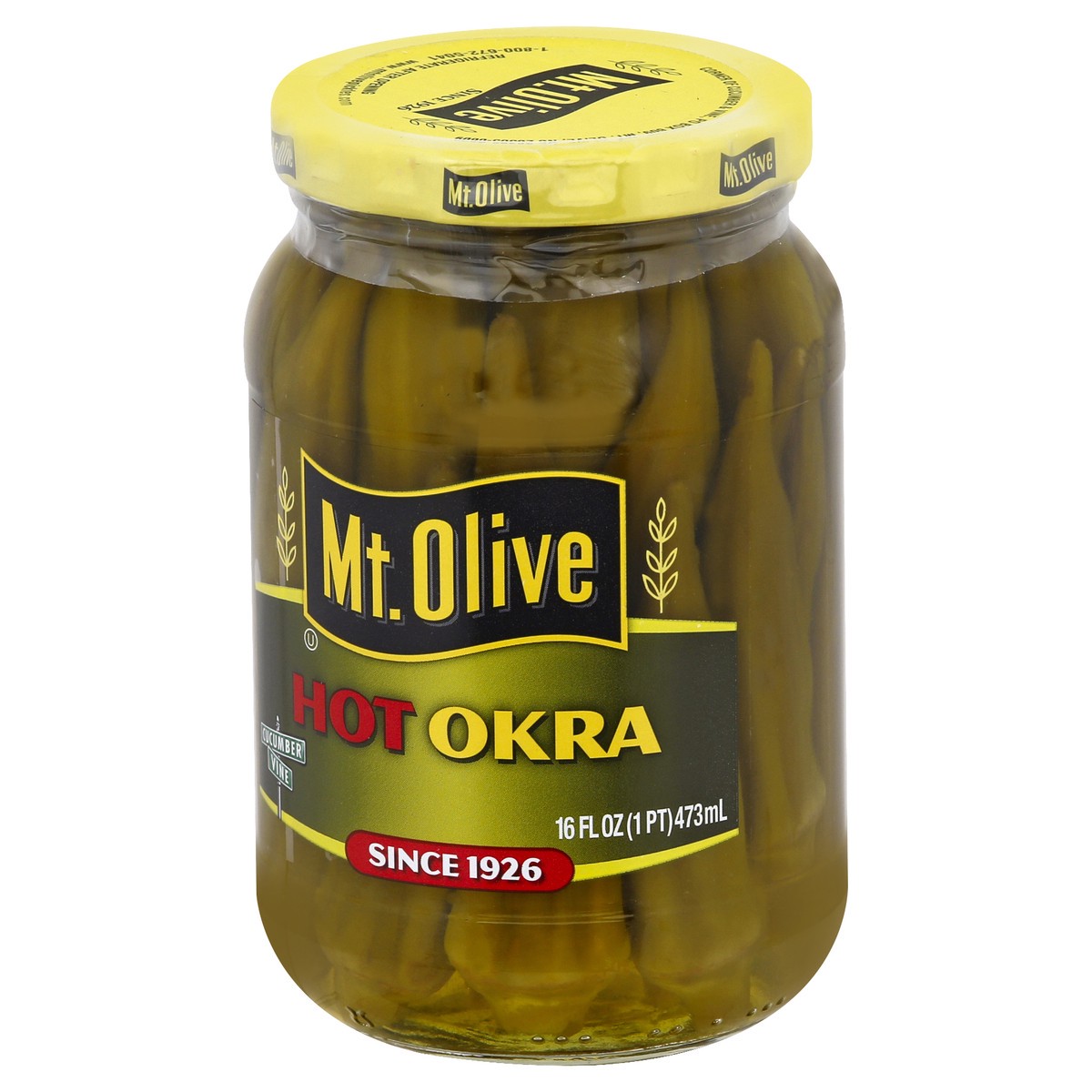 slide 9 of 10, Mt. Olive Hot Okra, 16 oz