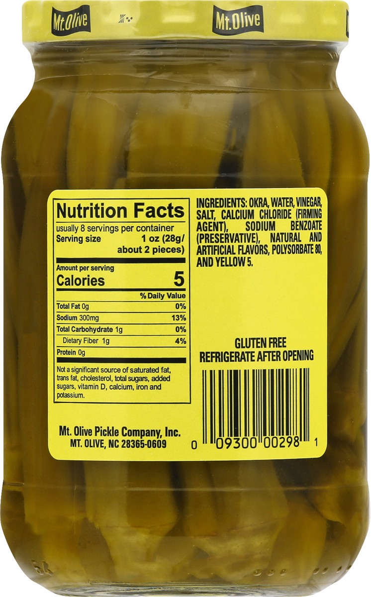 slide 7 of 10, Mt. Olive Hot Okra, 16 oz