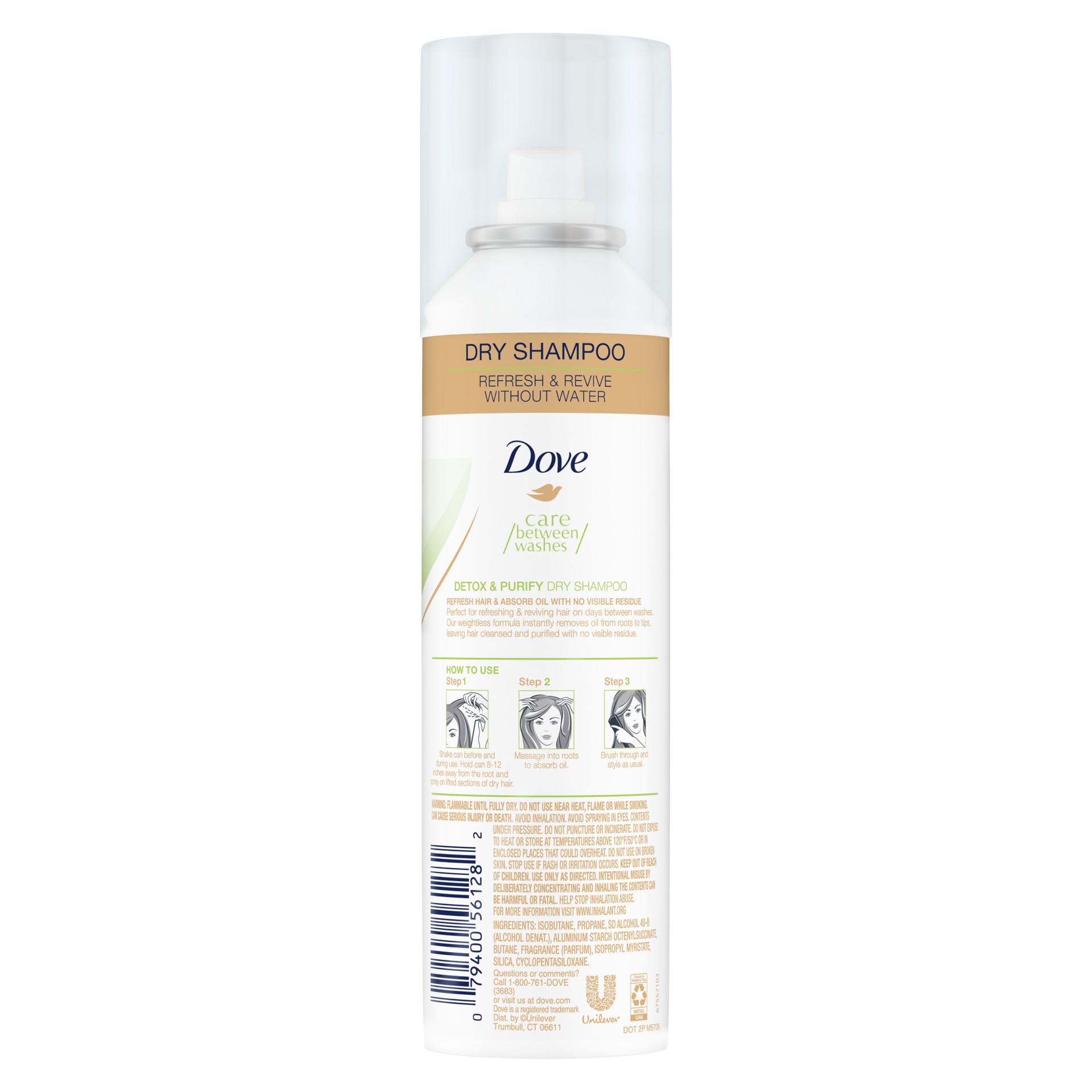 slide 4 of 4, Dove Refresh Care Detox Purify Dry Shampoo, 5 oz