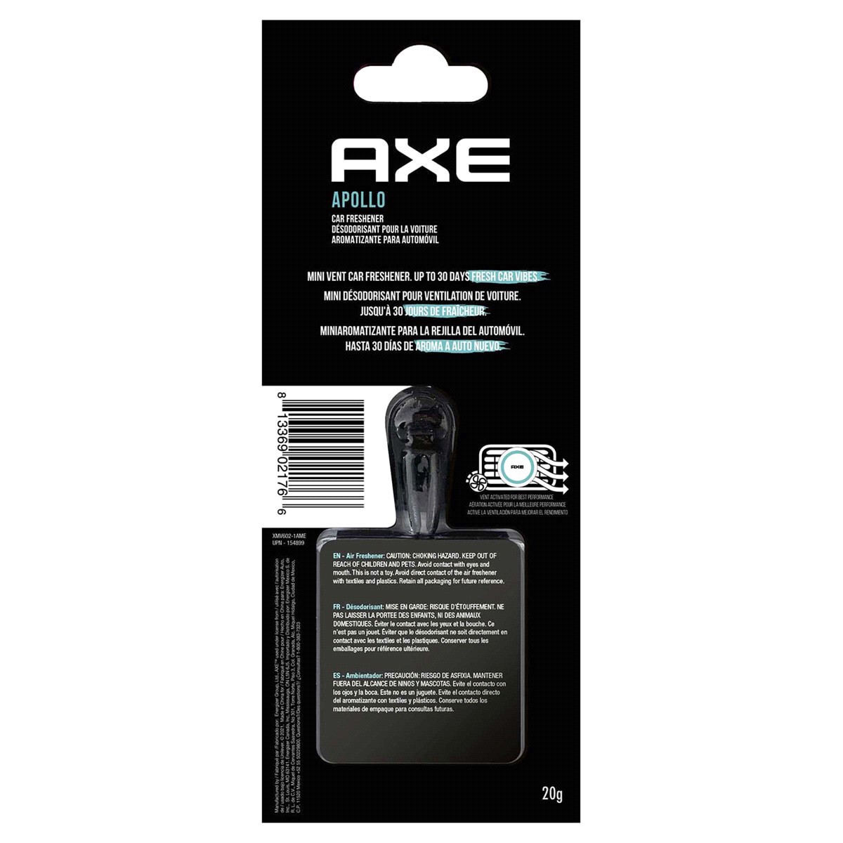 slide 5 of 5, Axe Min Vent Clip Apol, 1 ct